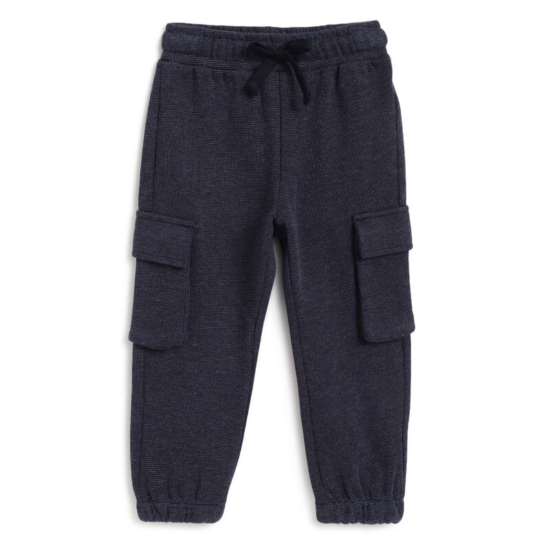 Boys Medium Blue Solid Long Trousers image number 0